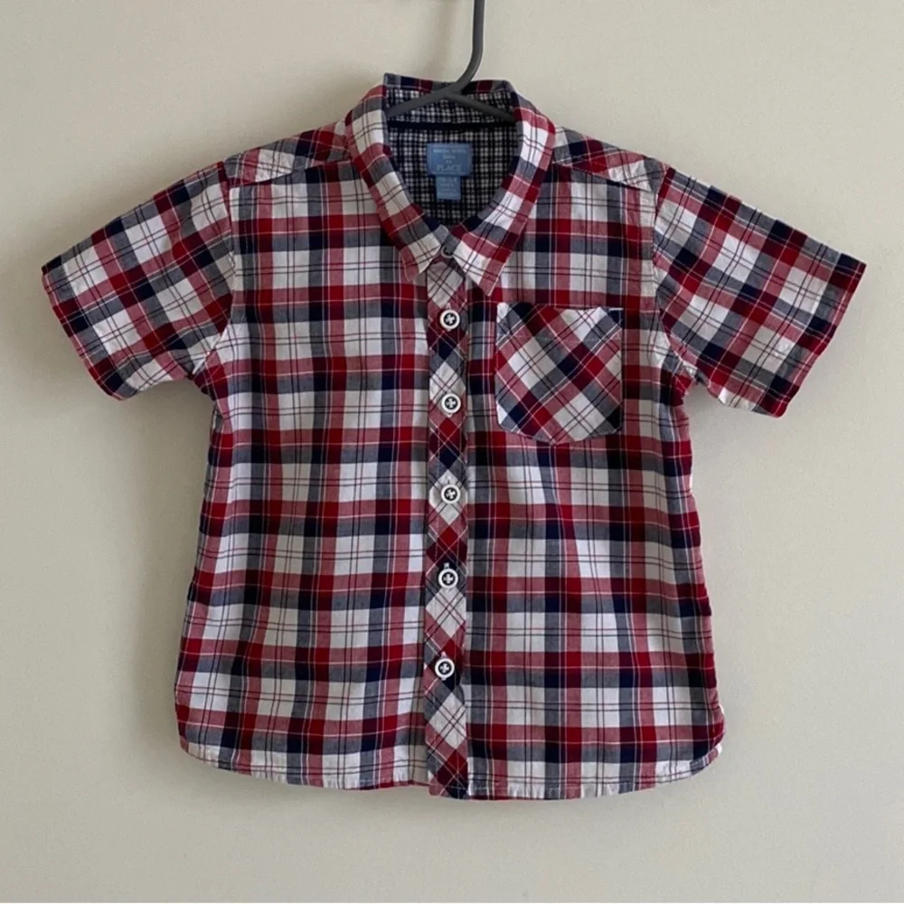 The Children’s Place Boys Madras Button Down Shirt